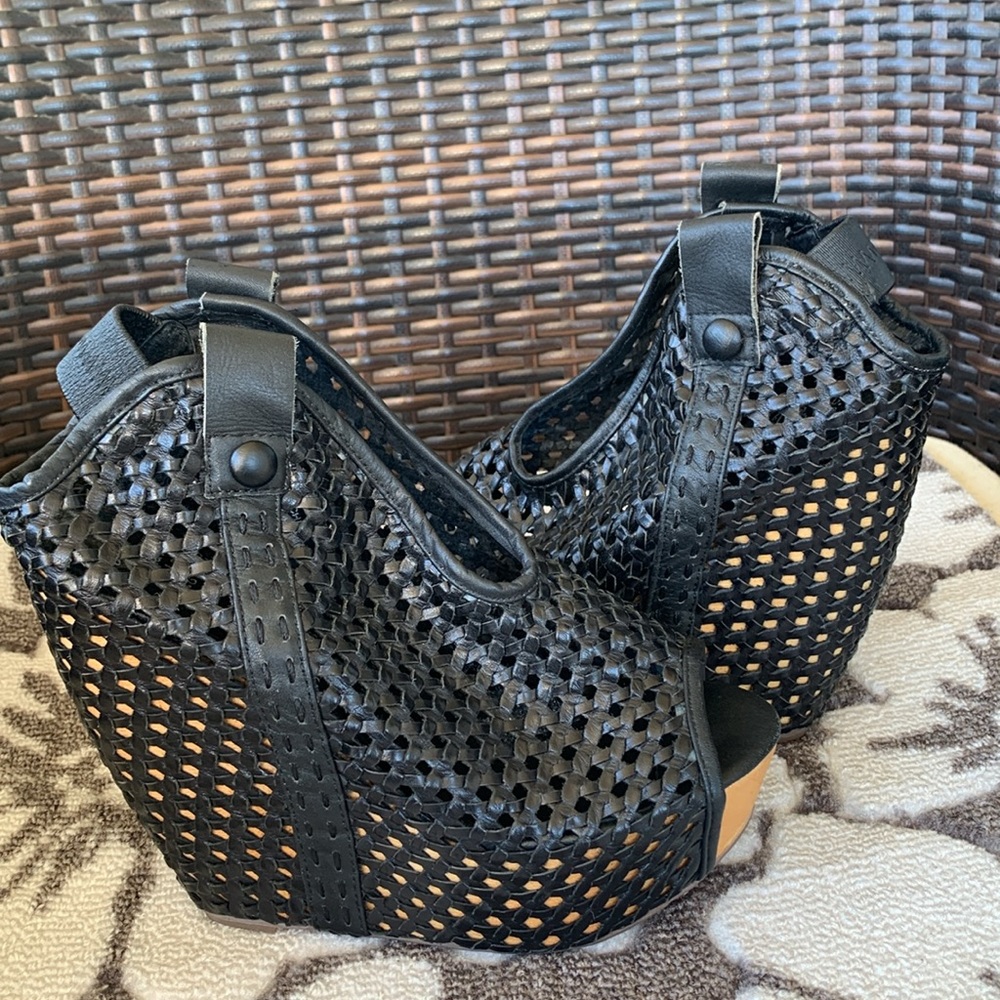 Jeffery Campbell Black Kelsey Women’s Wedge Heel - Picture 6 of 16